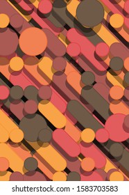 Color Abstract Lines Rain Generative Art background illustration