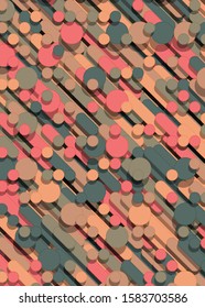 Color Abstract Lines Rain Generative Art background illustration