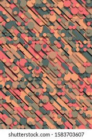 Color Abstract Lines Rain Generative Art background illustration
