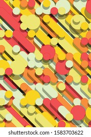 Color Abstract Lines Rain Generative Art background illustration