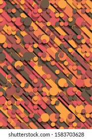 Color Abstract Lines Rain Generative Art background illustration