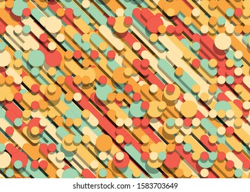 Color Abstract Lines Rain Generative Art background illustration