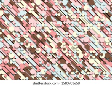 Color Abstract Lines Rain Generative Art background illustration