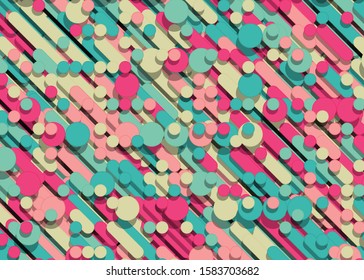 Color Abstract Lines Rain Generative Art background illustration