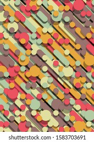 Color Abstract Lines Rain Generative Art background illustration
