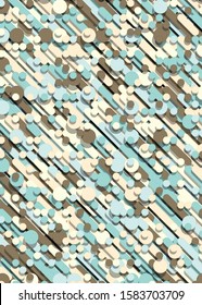 Color Abstract Lines Rain Generative Art background illustration