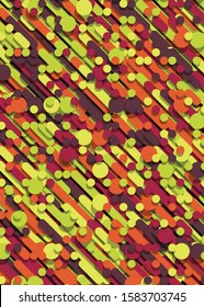 Color Abstract Lines Rain Generative Art background illustration