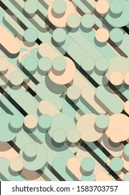 Color Abstract Lines Rain Generative Art background illustration