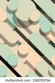 Color Abstract Lines Rain Generative Art background illustration