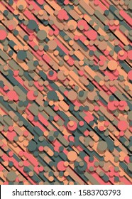 Color Abstract Lines Rain Generative Art background illustration