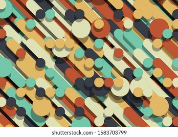 Color Abstract Lines Rain Generative Art background illustration