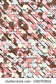 Color Abstract Lines Rain Generative Art background illustration