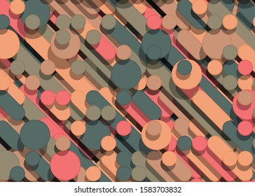 Color Abstract Lines Rain Generative Art background illustration