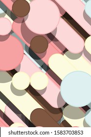 Color Abstract Lines Rain Generative Art background illustration