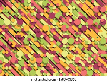 Color Abstract Lines Rain Generative Art background illustration