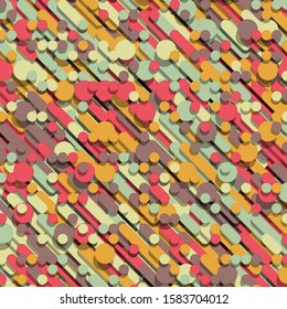Color Abstract Lines Rain Generative Art background illustration
