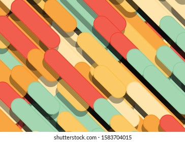 Color Abstract Lines Rain Generative Art background illustration