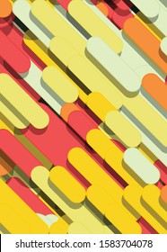 Color Abstract Lines Rain Generative Art background illustration
