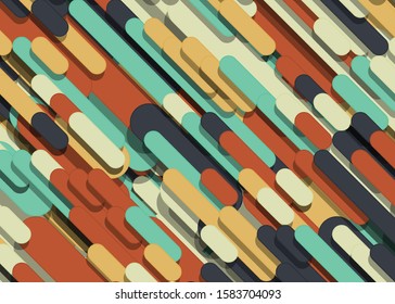 Color Abstract Lines Rain Generative Art background illustration