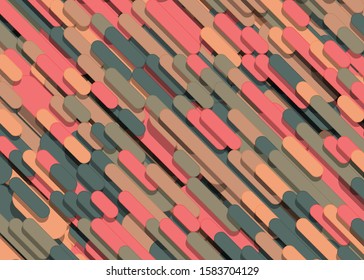 Color Abstract Lines Rain Generative Art background illustration