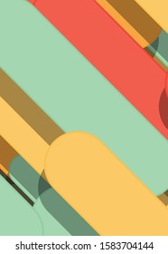 Color Abstract Lines Rain Generative Art background illustration