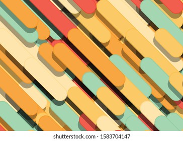 Color Abstract Lines Rain Generative Art background illustration