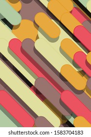 Color Abstract Lines Rain Generative Art background illustration