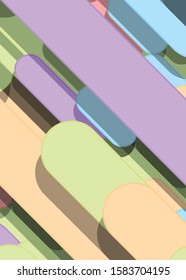 Color Abstract Lines Rain Generative Art background illustration
