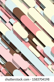 Color Abstract Lines Rain Generative Art background illustration