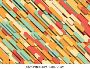 Color Abstract Lines Rain Generative Art background illustration