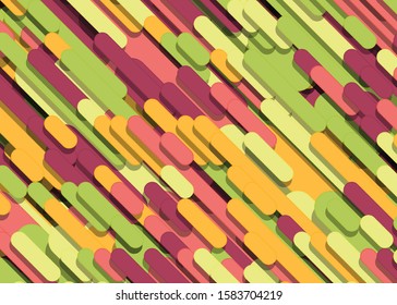 Color Abstract Lines Rain Generative Art background illustration