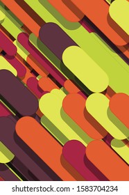 Color Abstract Lines Rain Generative Art background illustration