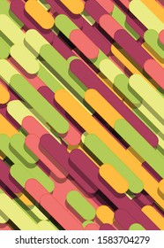 Color Abstract Lines Rain Generative Art background illustration