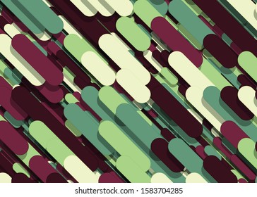 Color Abstract Lines Rain Generative Art background illustration