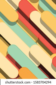 Color Abstract Lines Rain Generative Art background illustration