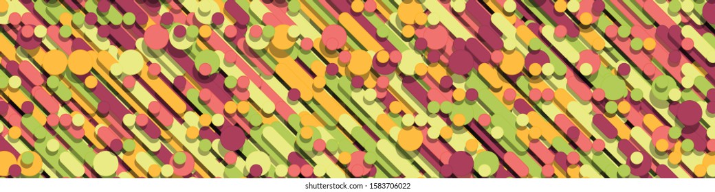 Color Abstract Lines Rain Generative Art background illustration