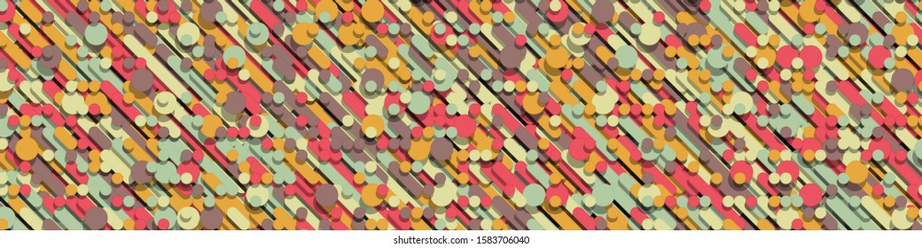 Color Abstract Lines Rain Generative Art background illustration