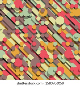 Color Abstract Lines Rain Generative Art background illustration