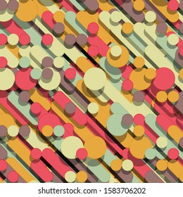 Color Abstract Lines Rain Generative Art background illustration