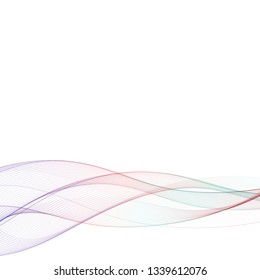 color abstract lines.  vector background. colorful  wave