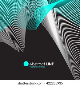 Color abstract lines. Vector illustration. Background