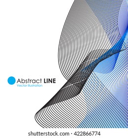 Color abstract lines. Vector illustration. Background