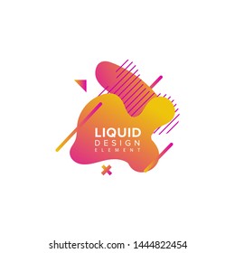 Color abstract liquid shape, fluid color overlap gradient background. Vector creative neon color design