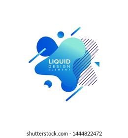 Color abstract liquid shape, fluid color overlap gradient background. Vector creative neon color design