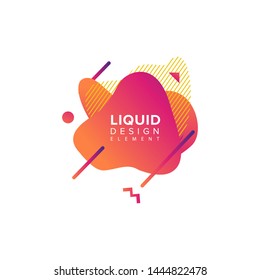 Color abstract liquid shape, fluid color overlap gradient background. Vector creative neon color design