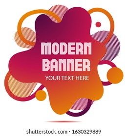 Color abstract liquid shape, halftone patterns, fluid color overlap gradient background