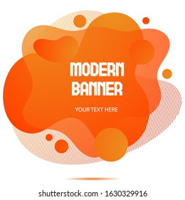 Color abstract liquid shape, halftone patterns, fluid color overlap gradient background