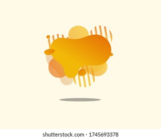 Forma líquida abstracta de color, patrones de semitonos, fondo degradado de superposición de color fluido. Diseño de formas de salpicaduras creativas para vectores
