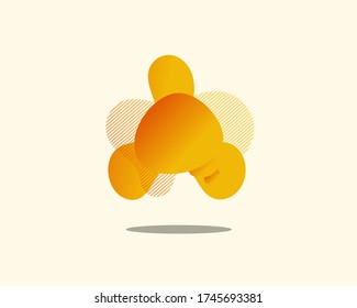 Color abstract liquid shape, halftone patterns, fluid color overlap gradient background. Vector creative splash shapes design
