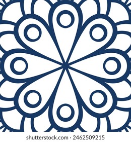 color abstract mandala flower design vector